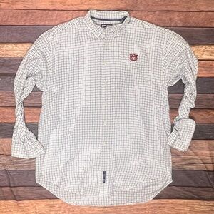 Auburn Tigers NCAA Collegiate Plaid Long Sleeve Preppy Sports Shirt